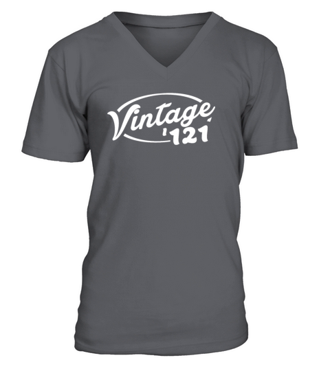 Vintage 121 Birthday shirt by RetroNumber V-Neck T-shirt