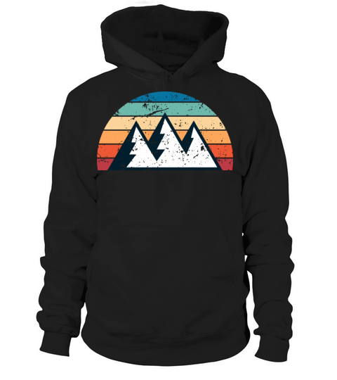 Retro Mountaineering Sunset Vintage climbing Hoodie Unisex