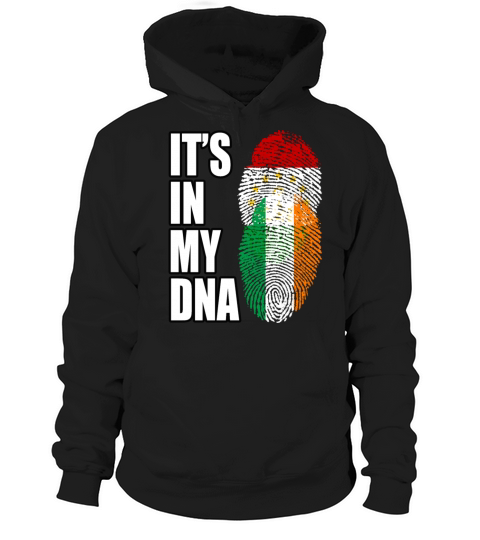 Tajikistani And Irish Vintage Heritage DNA Flag Hoodie Unisex