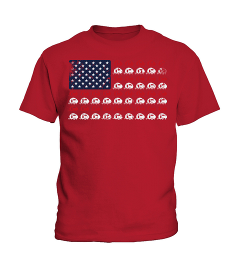 caravan Camping July 4th American Flag Gift Kids T-Shirt