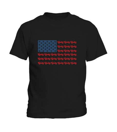 Jeeps And Paw Dog American Flag 4th Of July Independence Day shirth Kids T-Shirt