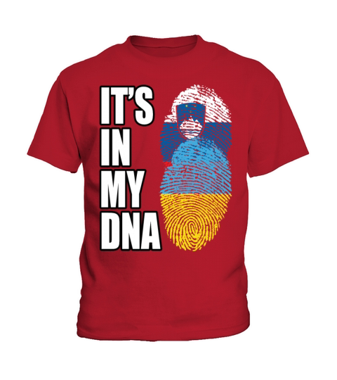 Slovenian And Ukrainian Vintage Heritage DNA Flag Kids T-Shirt