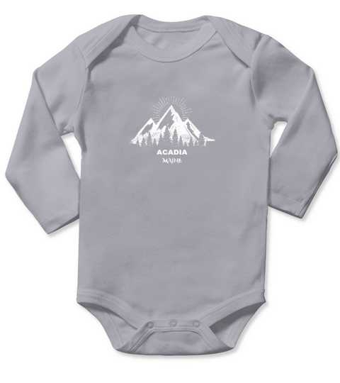 Acadia National Park Long Sleeve Baby One-Piece