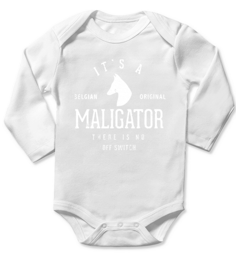 Belgian Original Maligator There is no off swi Long Sleeve Baby One-Piece