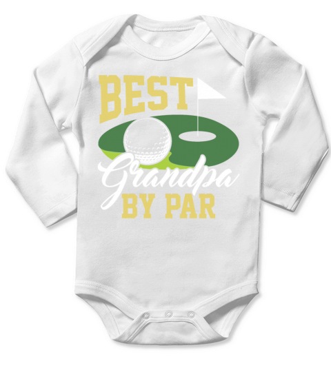 Best Grandpa By Par - Golf Long Sleeve Baby One-Piece