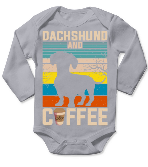 Dachshund And Coffee Funny Weiner Dog Long Sleeve Baby One-Piece