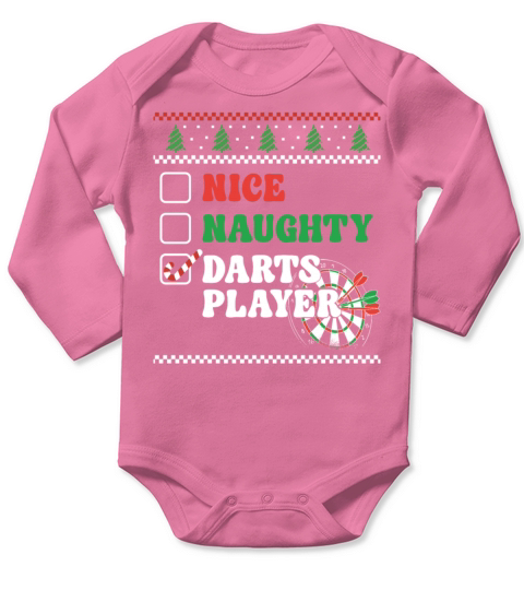 Darts Board Christmas Vintage Nice Long Sleeve Baby One-Piece