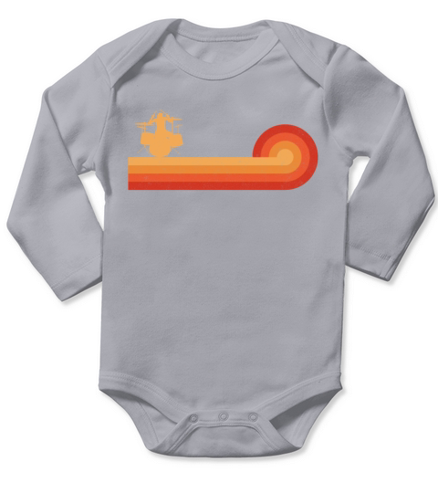 Drummer Drum Set Retro Vintage Long Sleeve Baby One-Piece
