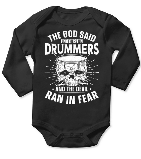 Drummer Drum Set Vintage The God Long Sleeve Baby One-Piece