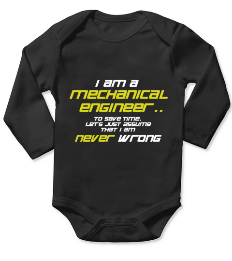 Mechanical Engineer Long Sleeve Baby One-Piece