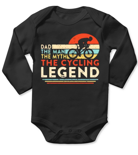 Vintage Dad The Man The Myth The Cycling Legend shirth Long Sleeve Baby One-Piece
