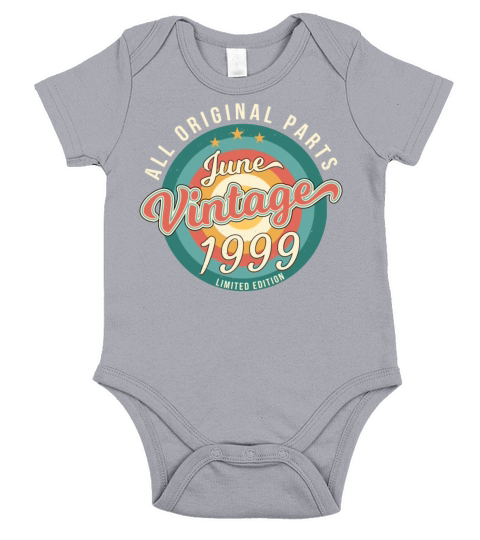 Birth Month June 1999 Short Sleeve Baby One-Piece