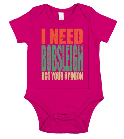 Bobsleigh Saying Funny Short Sleeve Baby One-Piece