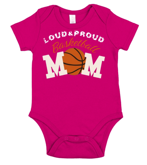 Loud And Proud Basketball Mom Short Sleeve Baby One-Piece