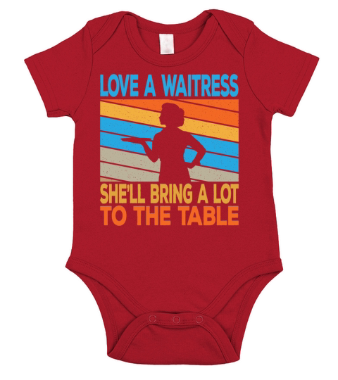 Love a Waitress Shell Bring A Lot To The Table Short Sleeve Baby One-Piece