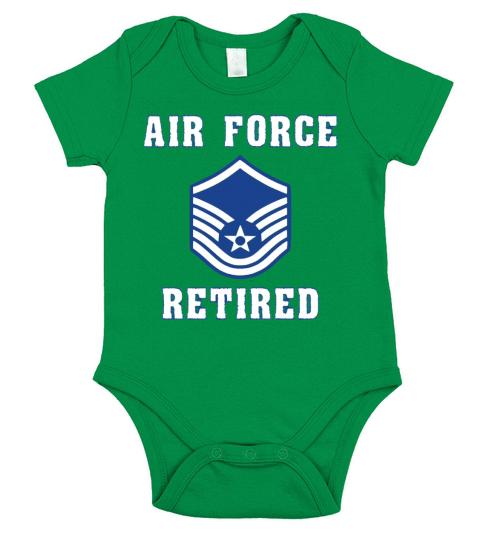Military Master Sergeant Air Force Retired T-Shirt Short Sleeve Baby One-Piece