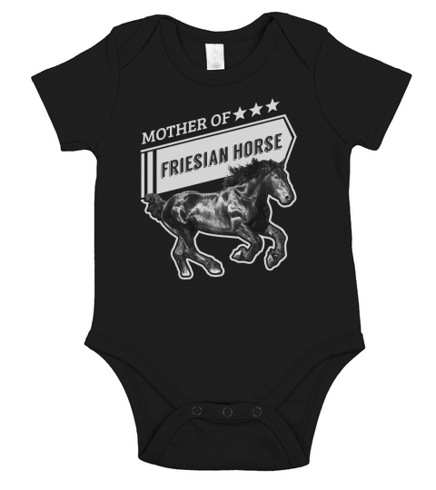 mother of friesian horse Short Sleeve Baby One-Piece