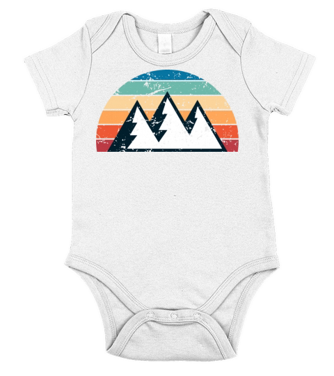 Retro Mountaineering Sunset Vintage climbing Short Sleeve Baby One-Piece