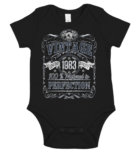Vinage 1983 birthday year of birth 1983 gift Short Sleeve Baby One-Piece