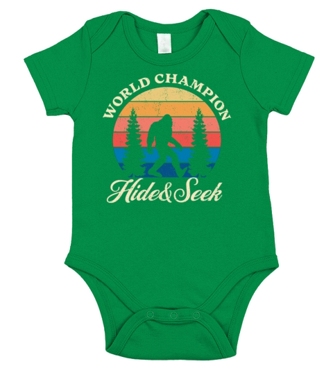 Vintage Bigfoot hide and seek champion Short Sleeve Baby One-Piece