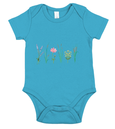 Wild flower Short Sleeve Baby One-Piece