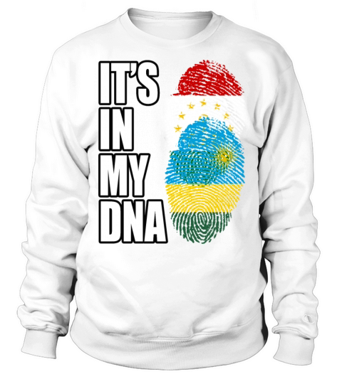 Tajikistani And Rwandan Vintage Heritage DNA Flag Sweatshirt Unisex