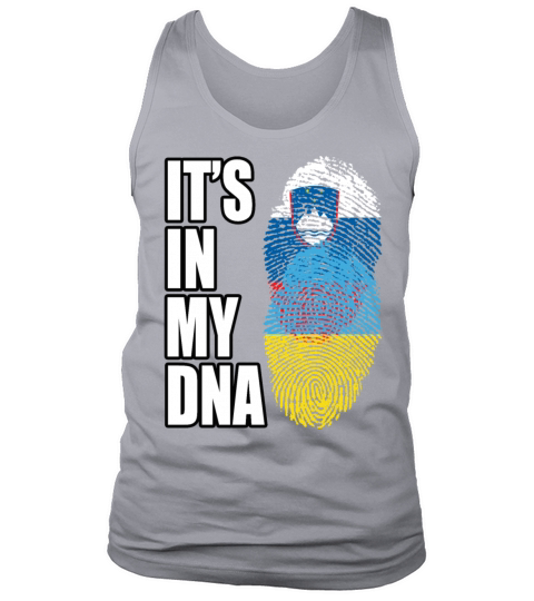 Slovenian And Ukrainian Vintage Heritage DNA Flag Tank Top Unisex