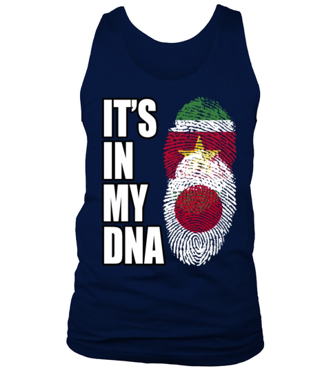 Surinamese And Japanese Vintage Heritage DNA Flag Tank Top Unisex
