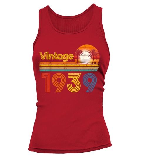 Vintage 1939 Funny Old Men 83th Birthday Shirt Tank top Woman