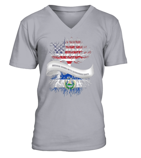 American Grown with Salvadoran Roots T-Shirt El Salvador Tee V-Neck T-shirt