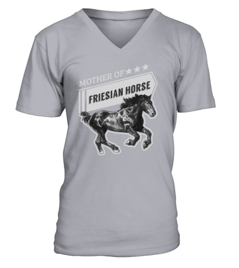 mother of friesian horse V-Neck T-shirt
