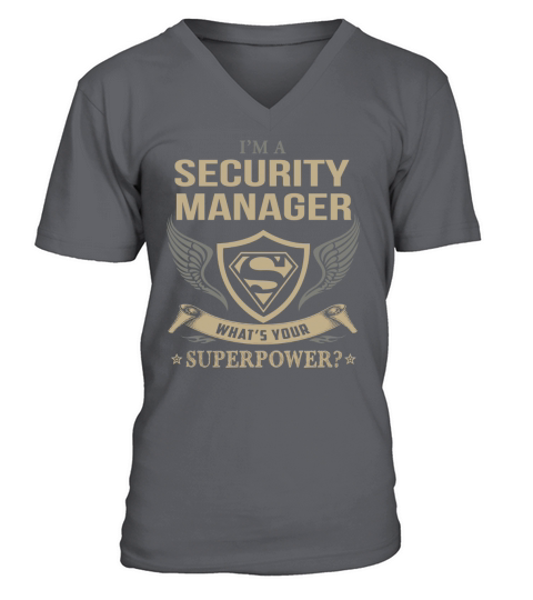 SECURITY MANAGER - NEVER STOP WHEN I AM DONE V-Neck T-shirt