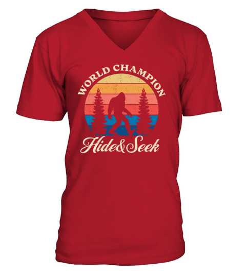 Vintage Bigfoot hide and seek champion V-Neck T-shirt