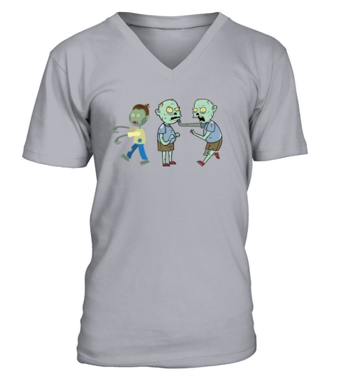 Zombie Kids Clothes Vintage Horror Retro Funny V-Neck T-shirt