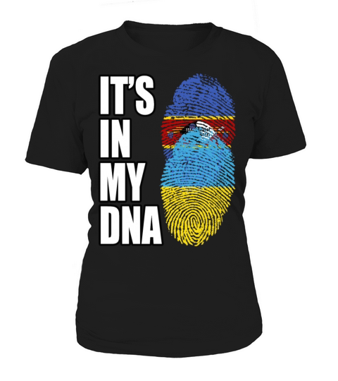 Swazi And Ukrainian Vintage Heritage DNA Flag Women's T-Shirt