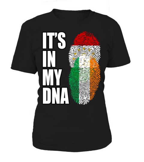 Tajikistani And Irish Vintage Heritage DNA Flag Women's T-Shirt