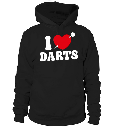 Darts Heart Vintage I Love Darts Hoodie Unisex