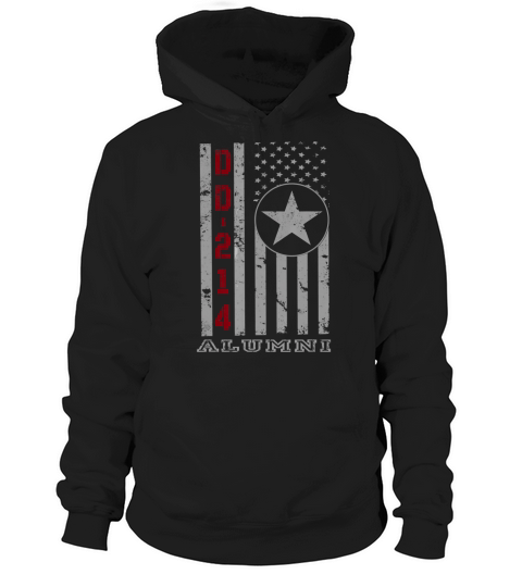 DD-214 Alumni American Flag Vintage Veteran T-Shirt Hoodie Unisex