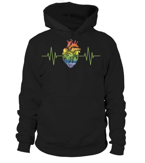 LGBT Anatomical Heart Rainbow Gay Lesbian Hoodie Unisex
