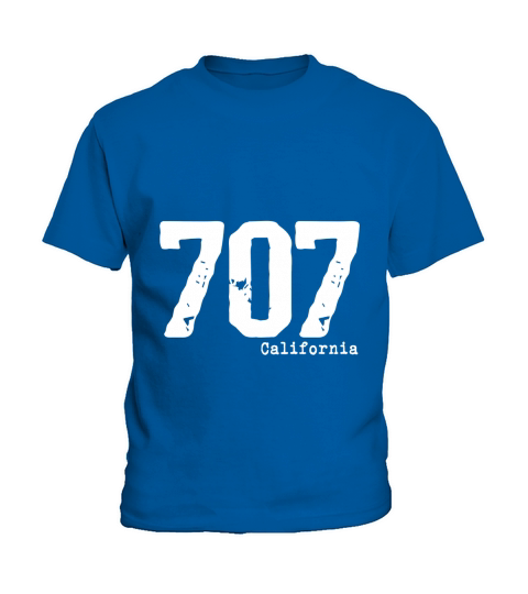 California 707 Area Code Shirt Californian Pride Kids T-Shirt