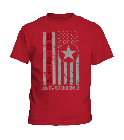 DD-214 Alumni American Flag Vintage Veteran T-Shirt Kids T-Shirt