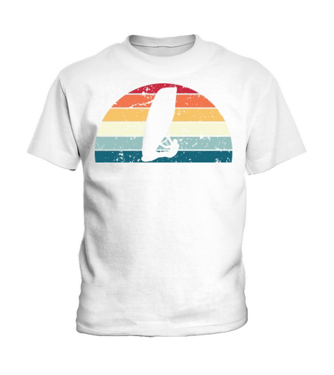 Retro Windsurfing Sunset Vintage surfing Sunrise Kids T-Shirt