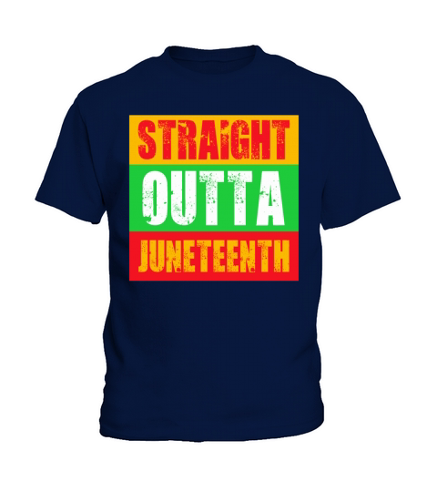 STRAIGHT OUTTA JUNETEENTH Kids T-Shirt