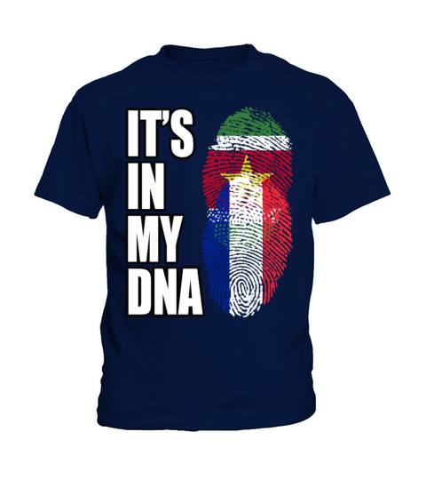 Surinamese And French Vintage Heritage DNA Flag Kids T-Shirt