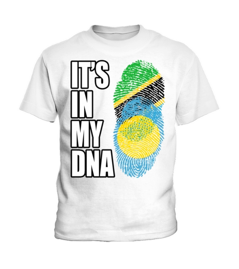 Tanzanian And Palauan Vintage Heritage DNA Flag Kids T-Shirt