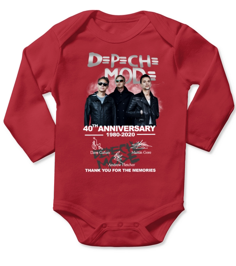40th Anniversary Of Depeche Mode All Signature Thank For The Memories T-Shirt Long Sleeve Baby One-Piece
