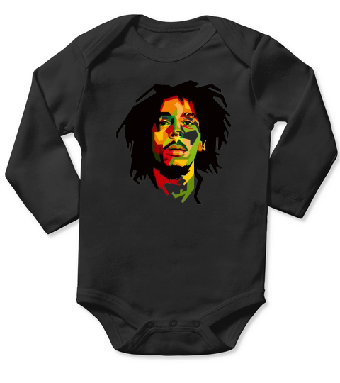 Bob Marley Be Happy Long Sleeve Baby One-Piece