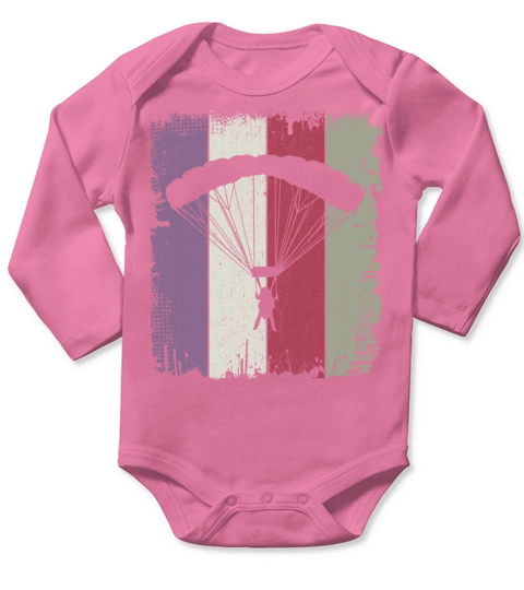Cool Funny Paragliding Retro Paraglider Fans Lover Long Sleeve Baby One-Piece