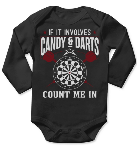Darts Board Vintage If It Involves Long Sleeve Baby One-Piece