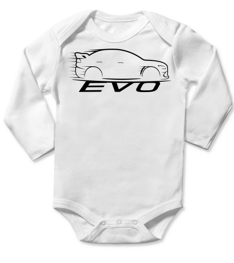 Evo Mitsubishi Evolution Long Sleeve Baby One-Piece
